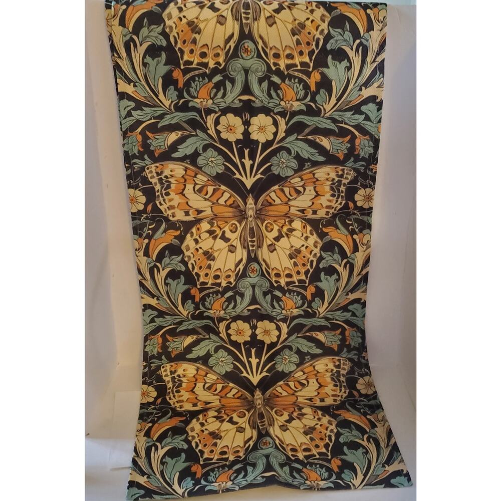 Art Nouveau Butterfly Table Runner 13"x72" Academia Nature Traditional Fairycore